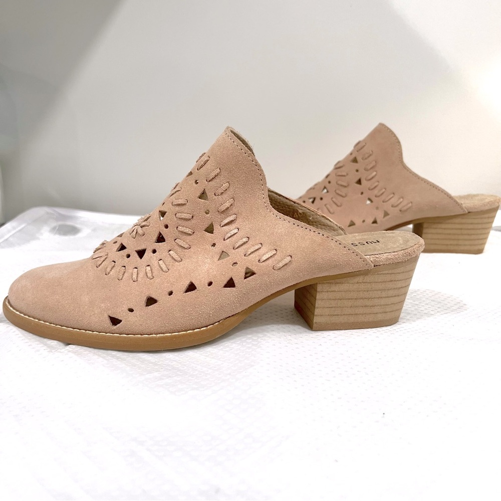 Musse & Cloud Nanette Laser Cut Mules Pale Pink Women’s Size 9 NWOT